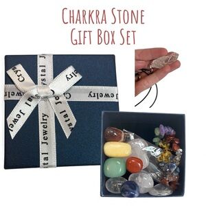 Chakra Stone Gift Box Set – Healing Crystals, Bracelets & Necklace
